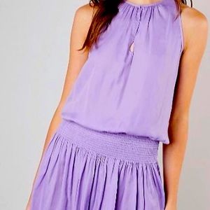 💜Lilac smocked dropped waist dress